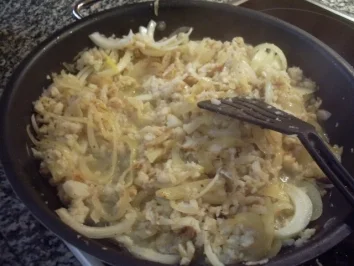 Bacalhau á Bràs - Portugisisches Kabeljaugericht - Rezept