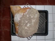 1. Langzeitprojekt Schweinekeule in der Asche gereift - Rezept