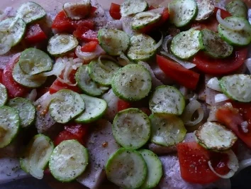 Rezept: Rotbarschfilet mediteran Rotbarschfilet mediteran - Rezept