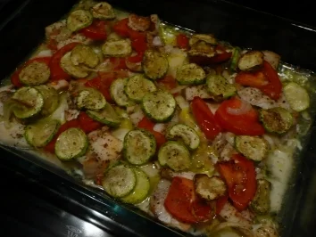 Rezept: Rotbarschfilet mediteran Rotbarschfilet mediteran - Rezept