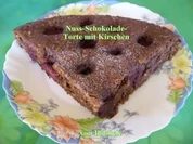 Torten: Nuß-Schokolade-Torte mit Kirschen - Rezept