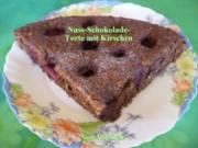 Torten: Nuß-Schokolade-Torte mit Kirschen - Rezept