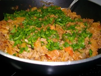 Weißkohl-Hackfleisch-Pfanne - Rezept