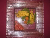 Loup de mer in Kräuterpanade auf asiatischem Sesamsalat - Rezept