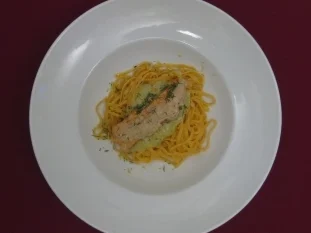 Zitronen-Lachs auf Trüffelpasta - Rezept