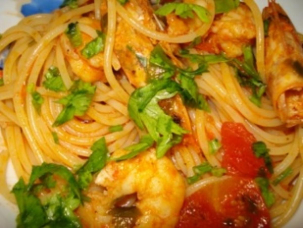 Spaghetti ai gamberi - Rezept