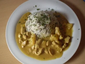 Putengeschnetzeltes mit Ananas - Rezept