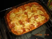 Lasagne mit Hüttenkäse, Zucchini und Champignons - Rezept