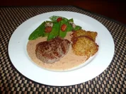 Rezept: Rinderfilet mit Zuckerschoten und Rรถsti Rinderfilet mit Zuckerschoten und Rรถsti - Rezept