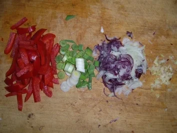 Filet mit Paprika und Zwiebeln - Rezept