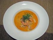 scharfe Kokossuppe mit Garnelen - Rezept