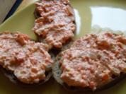 Brotaufstrich mit Seelachsschnitzel - Rezept