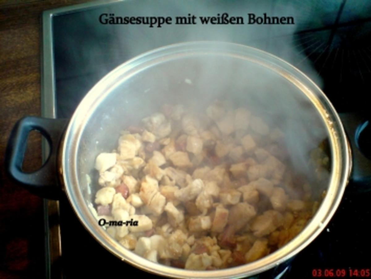 Suppe   Gaensesuppe mit weissen Bohnen - Rezept - Bild Nr. 2