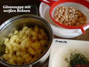 Suppe   Gaensesuppe mit weissen Bohnen - Rezept - Bild Nr. 4