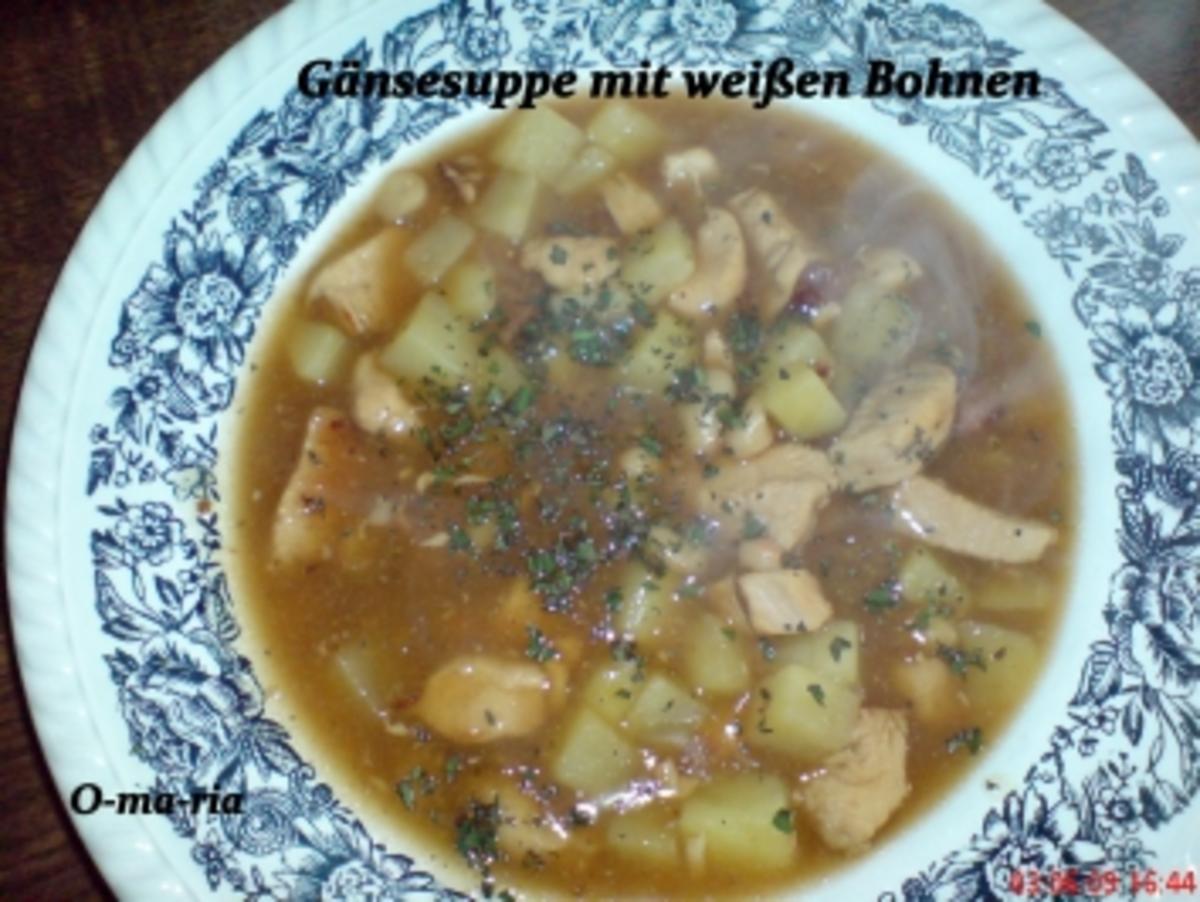 Suppe   Gaensesuppe mit weissen Bohnen - Rezept - Bild Nr. 5