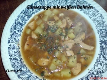 Suppe   Gaensesuppe mit weissen Bohnen - Rezept - Bild Nr. 5