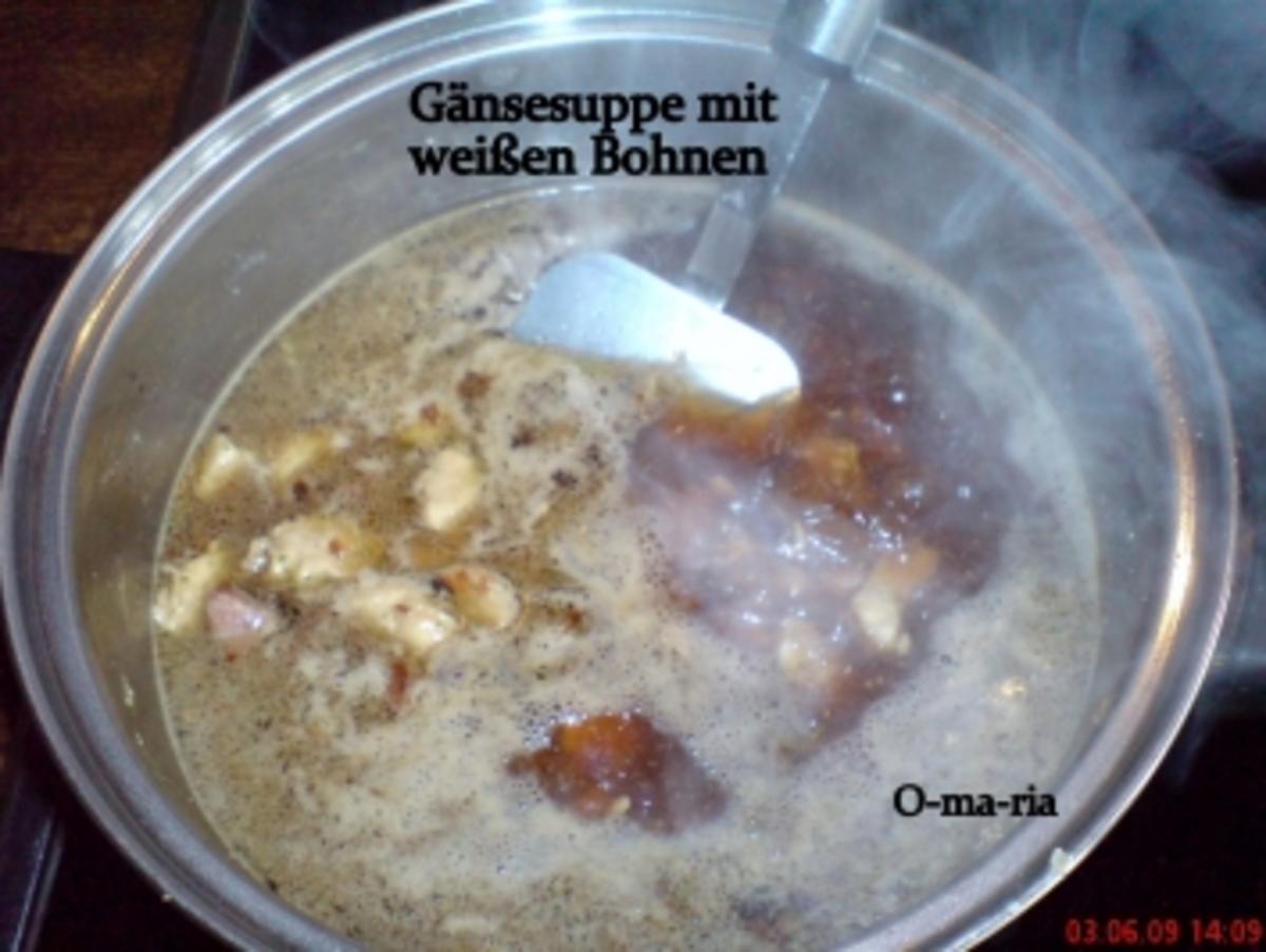 Suppe   Gaensesuppe mit weissen Bohnen - Rezept - Bild Nr. 3