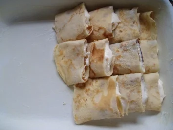 Topfenpalatschinken - in Reih und Glied - Rezept