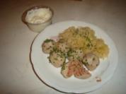 Hascheeknödeln mit Sauerkraut und Krensoße - Rezept
