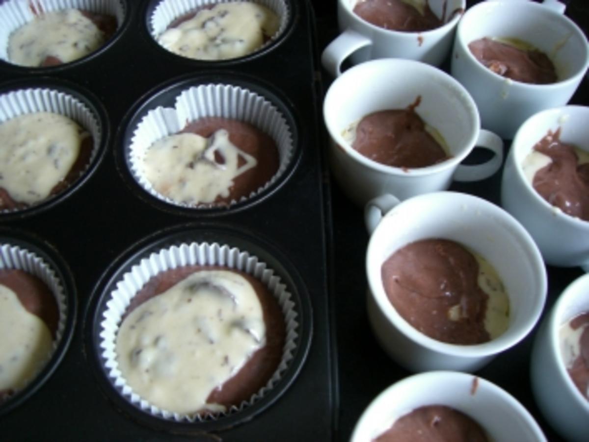 Muffins : " Schwarz-weiß " Muffins - Rezept