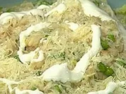 Kopfsalatrisotto mit Erbsen und Ziegenjoghurt - Rezept