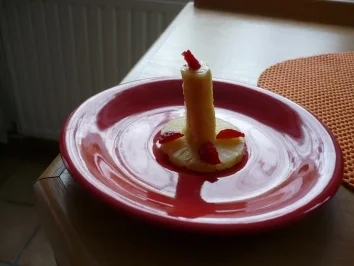 Kerze aus Obst ......Vergesse mein Geburtstag nicht .!!! - Rezept