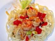 Bandnudeln mit Garnelen - Rezept