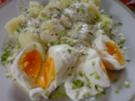 Pochierte Eier in Kräutersoße - Rezept