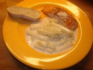 Gebratener Lachs zu Zitronen-Kohlrabi - Rezept