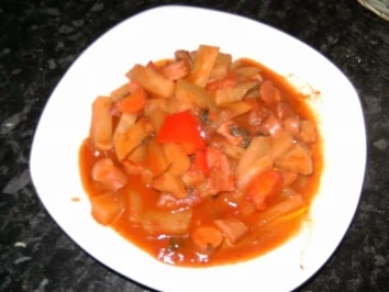 Kohlrabitopf mit oder ohne Wiener - Rezept