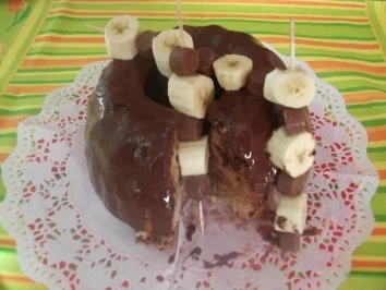 Bananen-Rolo-Napfkuchen - Rezept