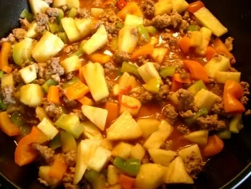 Ananas-Hackpfanne>> - Rezept