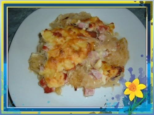 Auflauf : Sauerkrautauflauf mit Kasseler - Rezept