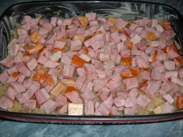 Auflauf : Sauerkrautauflauf mit Kasseler - Rezept - Bild Nr. 4