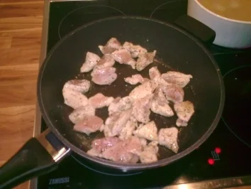 Rezept: Schnell gebratenes Huhn mit Nudeln Bild Nr. 4 Schnell gebratenes Huhn mit Nudeln - Rezept - Bild Nr. 4