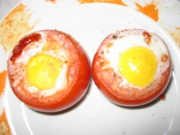 Eier in Tomaten - Rezept