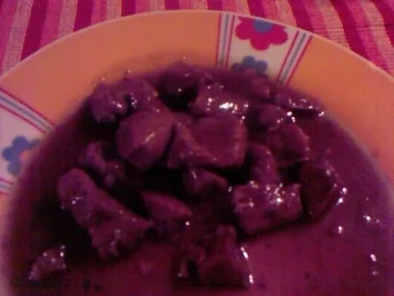 Putengulasch mit Schwips - Rezept