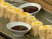 Süßes Sushi mit Mango und "Shoko Wasabi" - Rezept