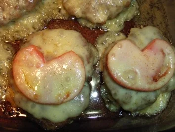 Hackfleischschniitzel mit Käse überbacken - Rezept - Bild Nr. 2