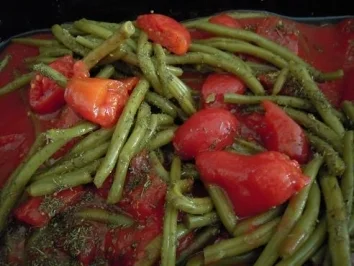 Kassler mit grünen Bohnen und Tomaten aus dem Backofen - Rezept - Bild Nr. 2