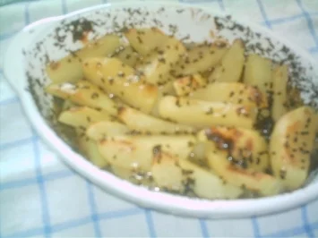 Kartoffeln mit schwarzen Sesam - Rezept