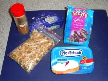 Dattel-Walnuss-Käse - Rezept