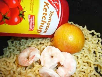 Nudeln-Garnelen-Pfanne - Rezept