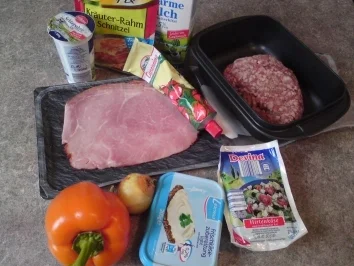 Rezept: Gefüllte Schinkenröllchen Gefüllte Schinkenröllchen - Rezept