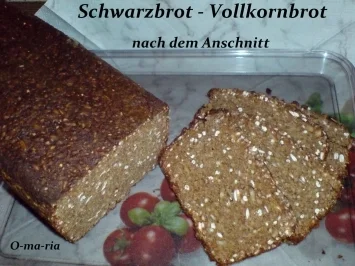 Brot ~ Schwarzbrot  ~  Vollkornbrot - Rezept