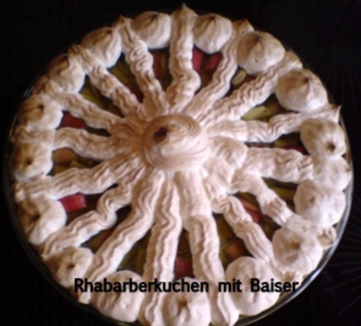 Bilder für Kuchen Rhabarberkuchen mit Baiser - Rezept