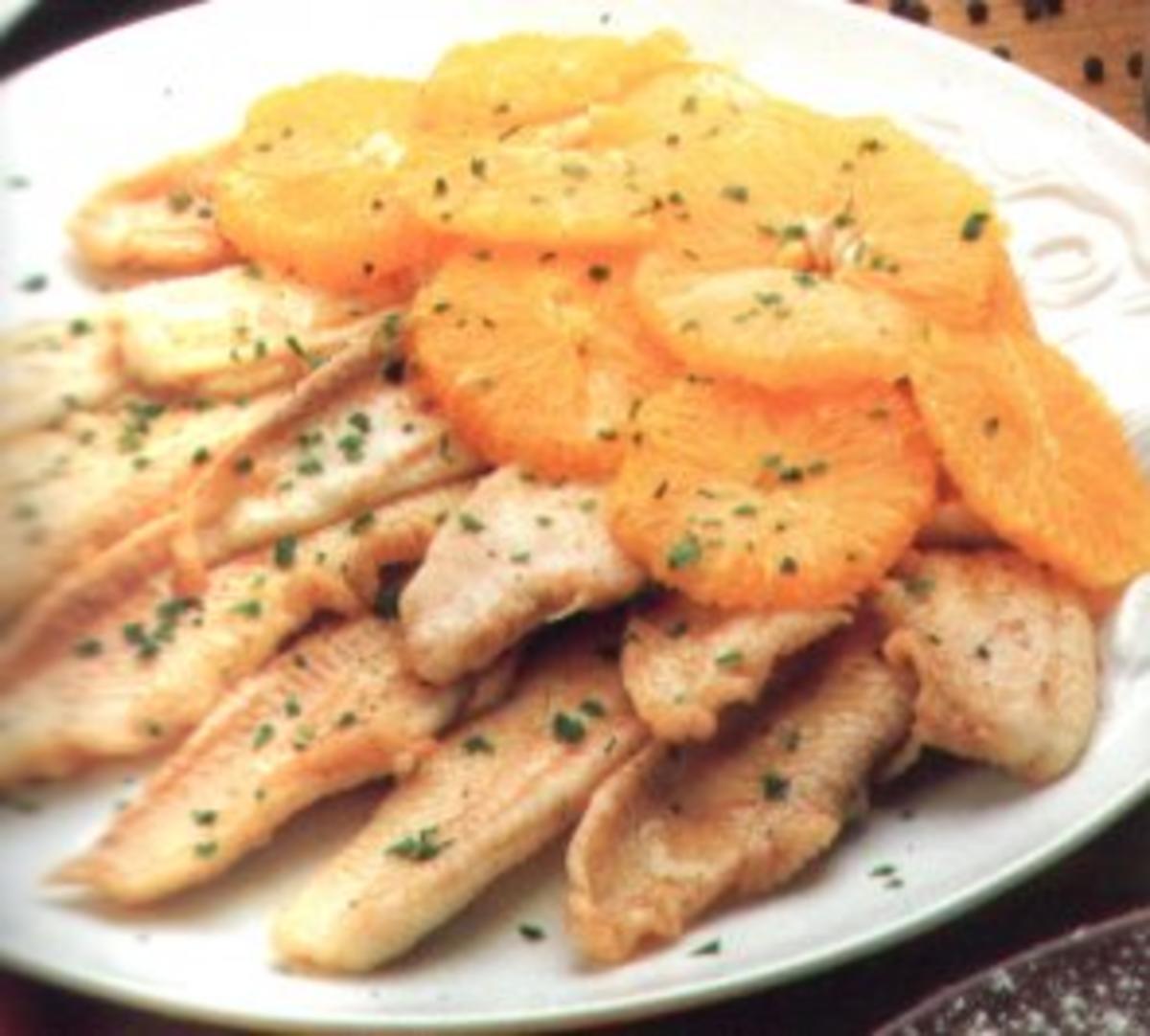 fisch seezunge mit orangen - Rezept