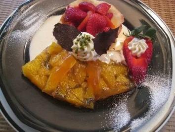 Campari- Orangensülze an frischen Erdbeeren im Körbchen mit warm-Kalter Vanillesabajonne - Rezept - Bild Nr. 7