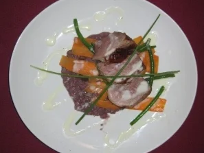 Ente auf Portweinrisotto und knackigem Gemüse - Rezept