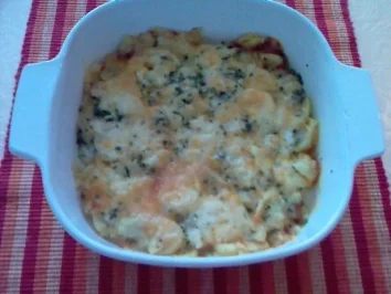 Rezept: einfaches Kartoffel-Gorgonzola Gratin einfaches Kartoffel-Gorgonzola Gratin - Rezept